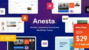 Anesta (v1.5.3) Intranet, Extranet, Community and BuddyPress WordPress Theme [Activated]