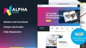 AlphaColor (v1.4.11.1) (Activated) Type Design Agency & 3D Printing Services WordPress Theme + Elementor