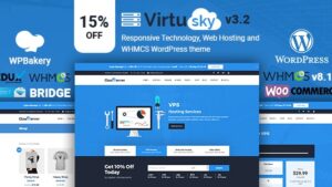 VirtuSky (v3.6) Responsive Web Hosting and WHMCS WordPress Theme