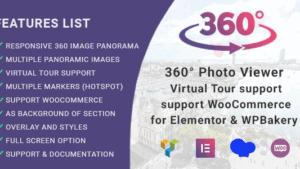 360° Photo Viewer v2.2.3 (Virtual Tour) for Elementor, Gutenberg and WPBakery