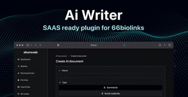 AI (v12.1.0) Writing Assistant, Image Generator, Speech to Text 66biolinks plugin