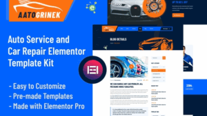 Aatogrinek - Auto Service & Car Repair Elementor Template Kit
