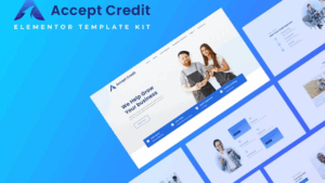 Accept Credit - Financial Services Elementor Template kit