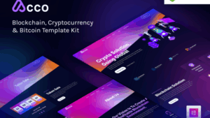 Acco – Blockchain Cryptocurrency & Bitcoin Elementor Template Kit