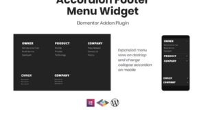 Accordion Footer Menu Widget For Elementor v1.0.0