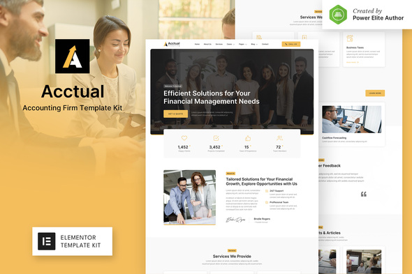 Accounta - Accounting Firm Elementor Template Kit
