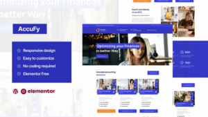 Accufy - Accounting Consultant Service Elementor Template Kit