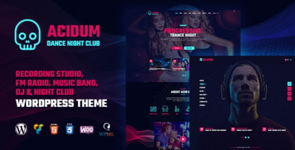 Acidum v1.4.5 Night Club and DJ WordPress Theme