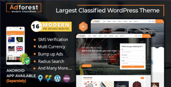 AdForest (v5.1.9) Classified Ads WordPress Theme [Activated]