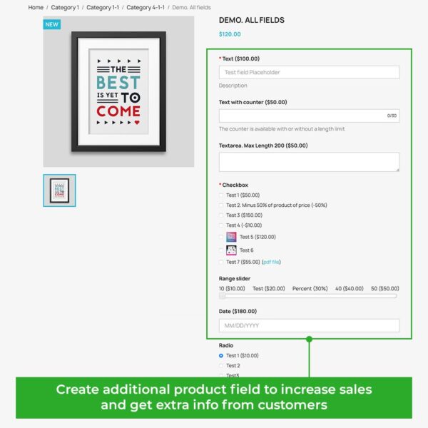 Additional Product Attributes v3.3.96 Custom Product Fields (v1.7.x - v.8x)