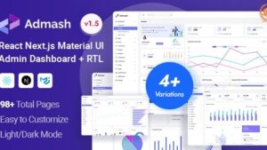 Admash (v1.8) Material Design React Next Admin Dashboard Template