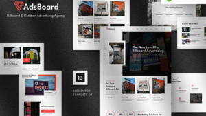 AdsBoard – Billboard & Outdoor Advertising Agency Elementor Template Kit