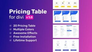 Advanced Pricing Table For Divi v1.0.4