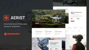 Aerist - Drone Aerial Video & Photography Elementor Template Kit