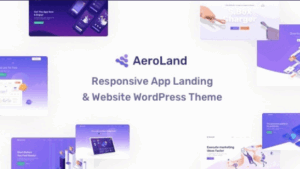 AeroLand (v1.9.1) App Landing Software Website WordPress Theme