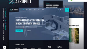 Aeropict – Drone Aerial Photography & Videography Elementor Template Kit