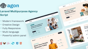 Agon (v1.18.4) Laravel Multipurpose Agency Script [Activated]