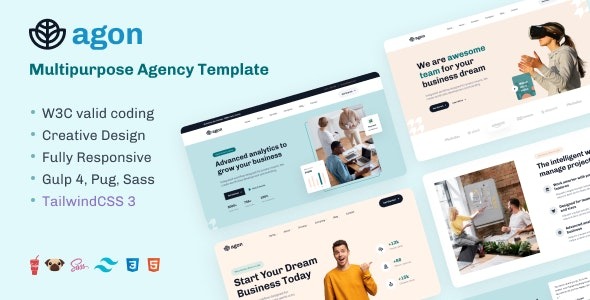 Agon v1.0 - Multipurpose Agency TailwindCSS Template