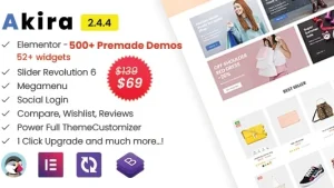 Akira Elementor v2.4.7.5  Multipurpose Prestashop v1.7-v8x (Activated)