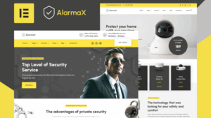 Alarmax - Security Services & Alarm Installation Elementor Template Kit
