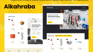 Alkahraba - Electrical Shop & WooCommerce Store Elementor Template Kit