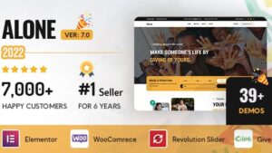 Alone (v7.8.2) Charity Multipurpose Non-profit WordPress Theme [Activated]
