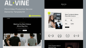 Alvine - Film & Video Production Service Elementor Template Kit