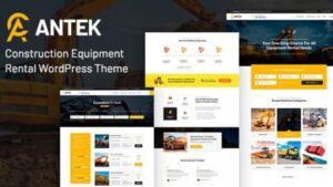 Antek v6.6 Construction Equipment Rentals WordPress Theme