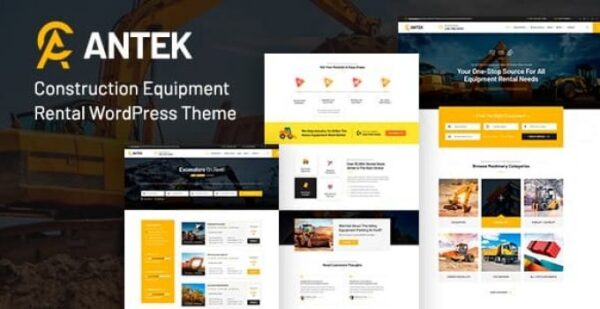 Antek v6.5.1 Construction Equipment Rentals WordPress Theme