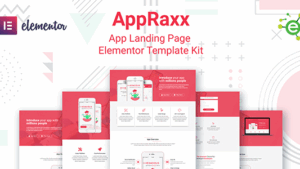 AppRaxx - App Landing Page Elementor Template Kit