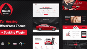 Aqualine (v2.0.0) Car Washing Service with Booking System WordPress Theme