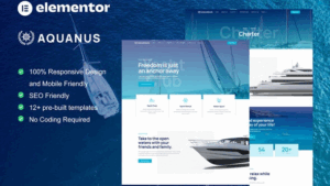 Aquanus - Yacht Club & Boat Rental Elementor Template Kit