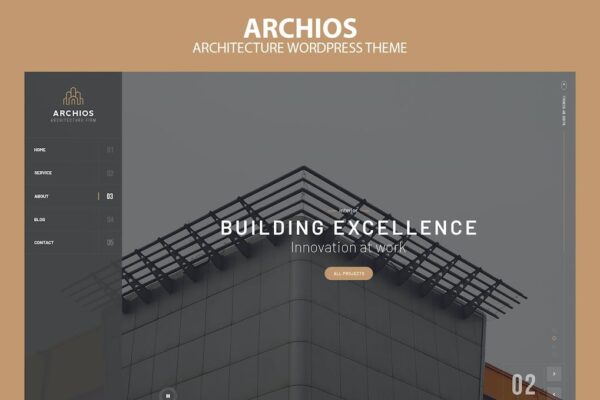 Archios v1.0 One Pager Architecture WP Theme