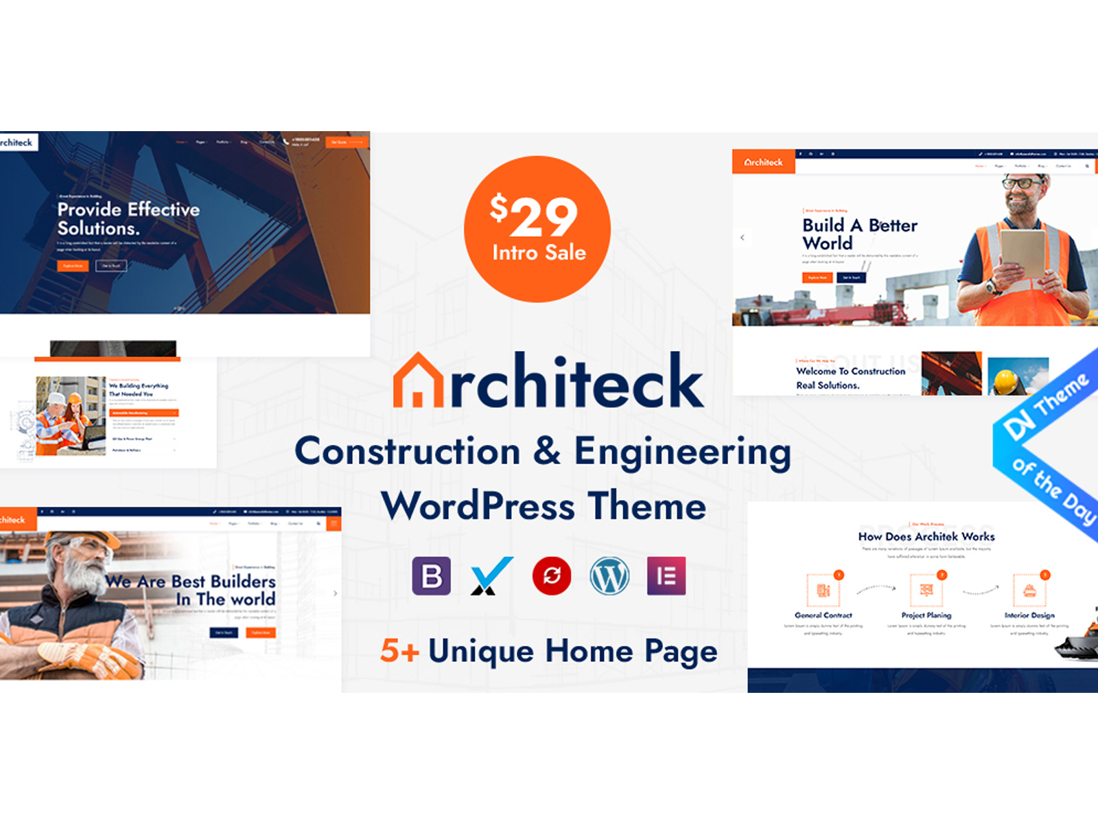Architeck v2.0 Construction WordPress Theme