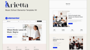 Arietta – Music School Elementor Template Kit