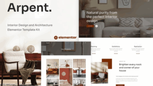 Arpent - Interior Design and Architecture Elementor Template Kit