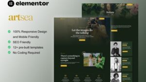 Artsea - Photography & Art Gallery Elementor Template Kit