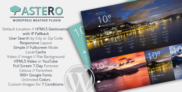 Astero (v2.1.0) WordPress Weather Plugin