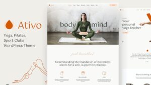 Ativo (v21.0) Pilates Yoga WordPress Theme [Activated]