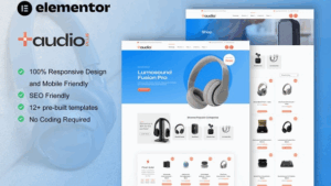 AudioPlus - Audio Store WooCommerce Elementor Template Kit