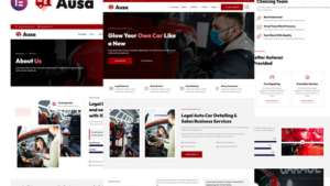 Ausa - Autocar Salon & Detailing Services Elementor Template Kit