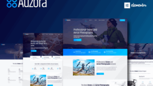 Auzora - Drone Aerial Photography Elementor Template Kit