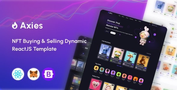 Axies v.1.0.6 – NFT Marketplace HTML Template