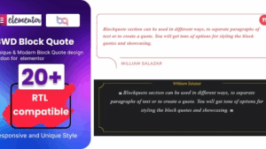 BWD Block Quote for elementor v1.0