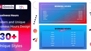 BWD Business Hours addon for elementor v1.0