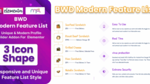 BWD Modern Feature List Addon For Elementor v1.0