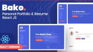 Bako v1.0 Personal Portfolio & Resume HTML Template