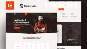 BarberLabs - Barber Shop Elementor Template Kit