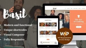 Basil v1.3.12 Cooking Classes and Workshops WordPress Theme