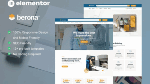 Berona - Printing & Design Service Elementor Template Kit